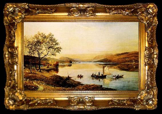 framed  Jasper Cropsey Greenwood Lake, ta009-2